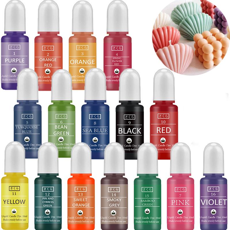 Soap Making At Home - 10ml/Bottle Candle Wax Pigment Colorant Non-Toxic