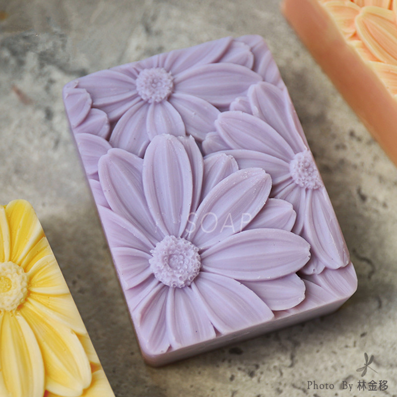 Soap Making Vendors - Newest!!!3d Elegant Sunflower Soap Mold Rectangle