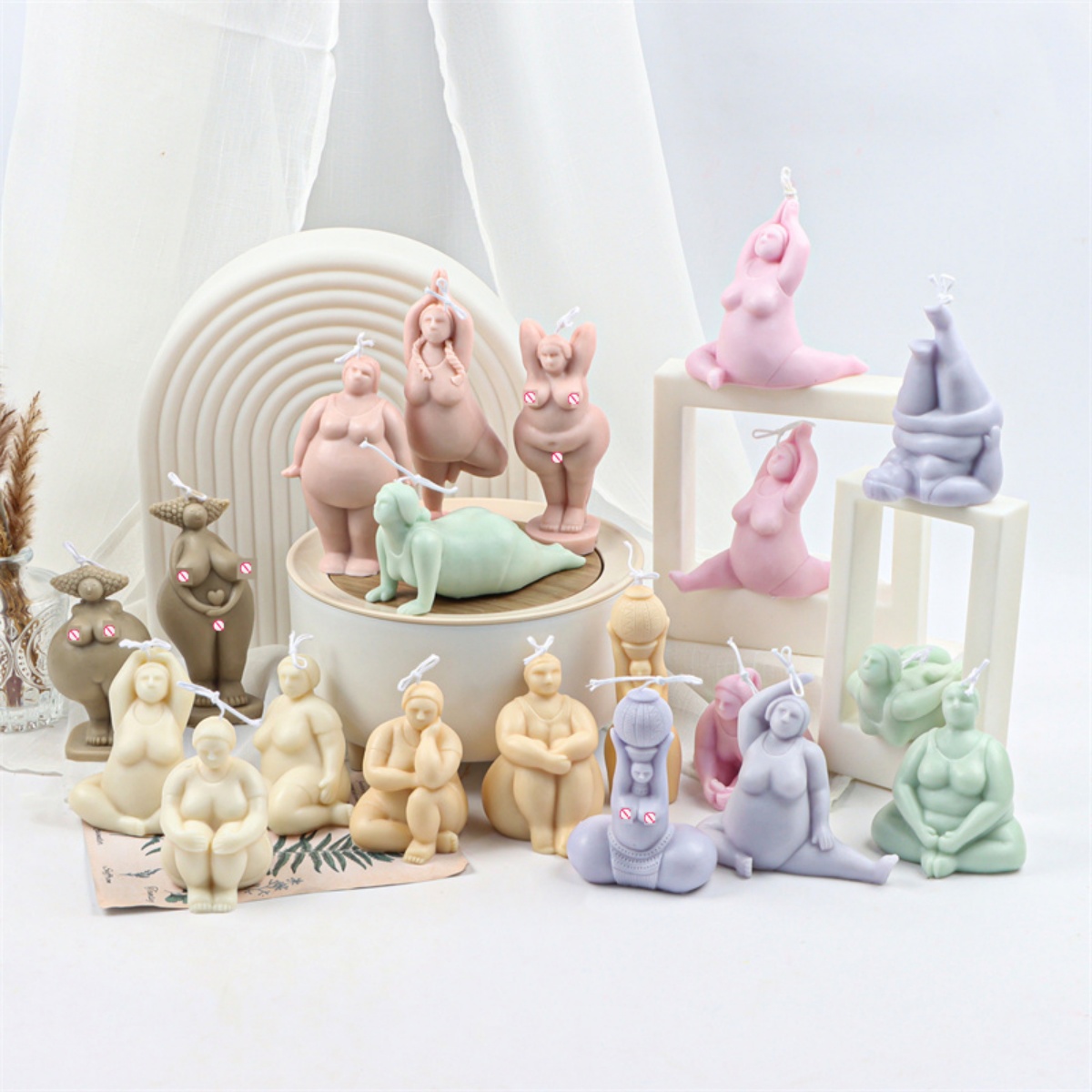 Soap Making Additives - 3D Lady Body Candle Mold Yoga