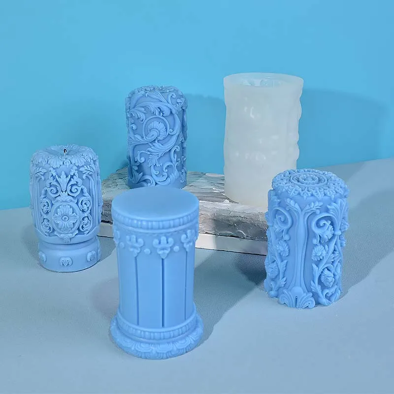 Soap Making Recipes - Carved Roman Column Candle Silicone Mold