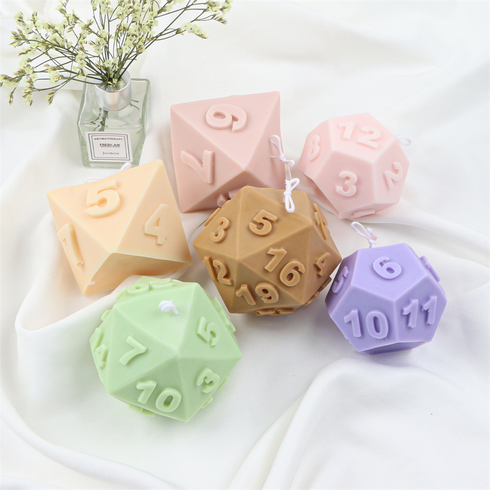 Soap Making Additives - Large Silicone Polyhedral Dice Candle Mold