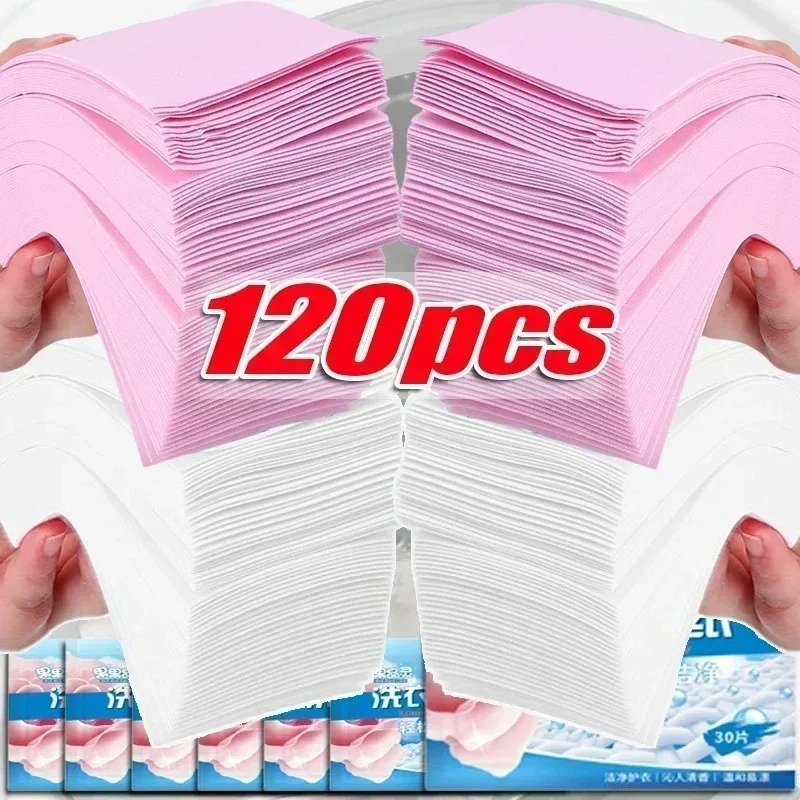 Soap Making Lab - 30/60/120pcs Soluble Laundry Tablets, Powerful Stain