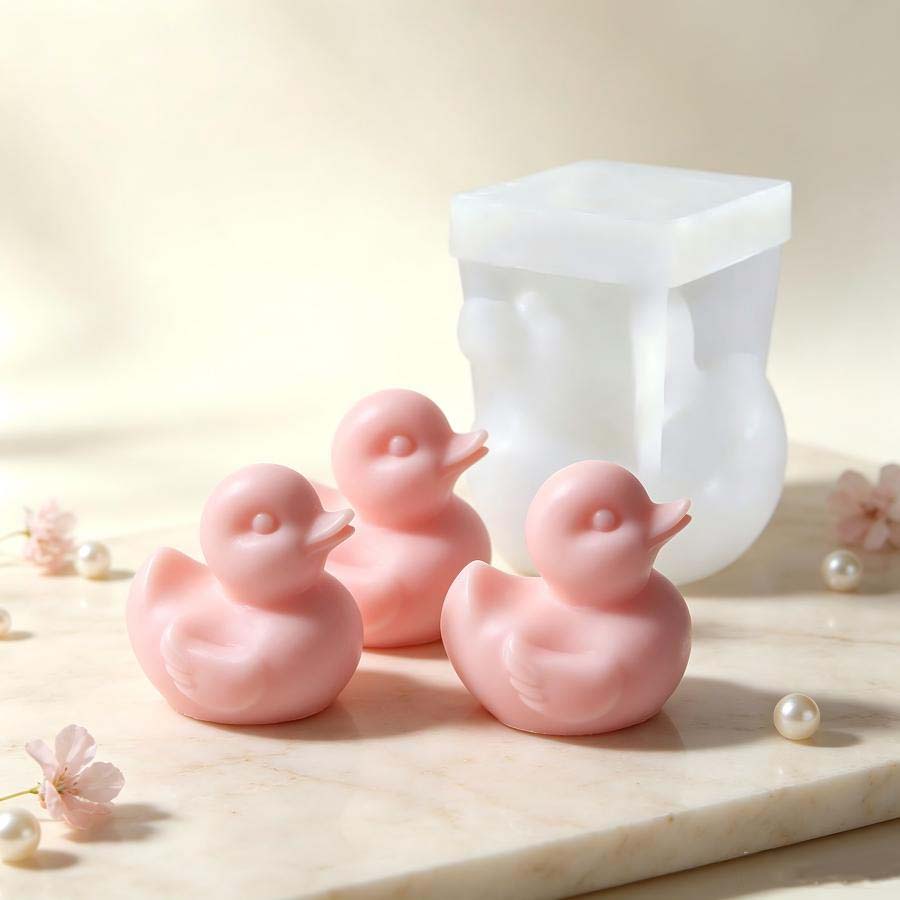 Soap Making At Home - 3D Cute Duck Silicone Candle Mold,