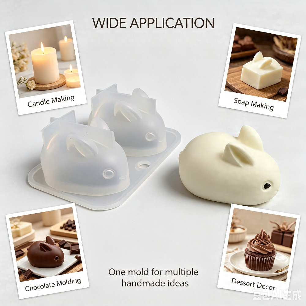 3D Mini Rabbit Silicone Mold F - огляд і ціна Soap Making Diy