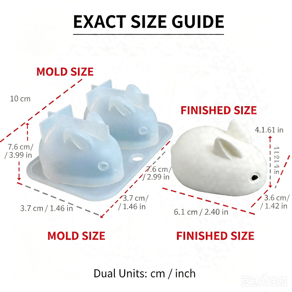 3D Mini Rabbit Silicone Mold F - огляд і ціна Soap Making Diy