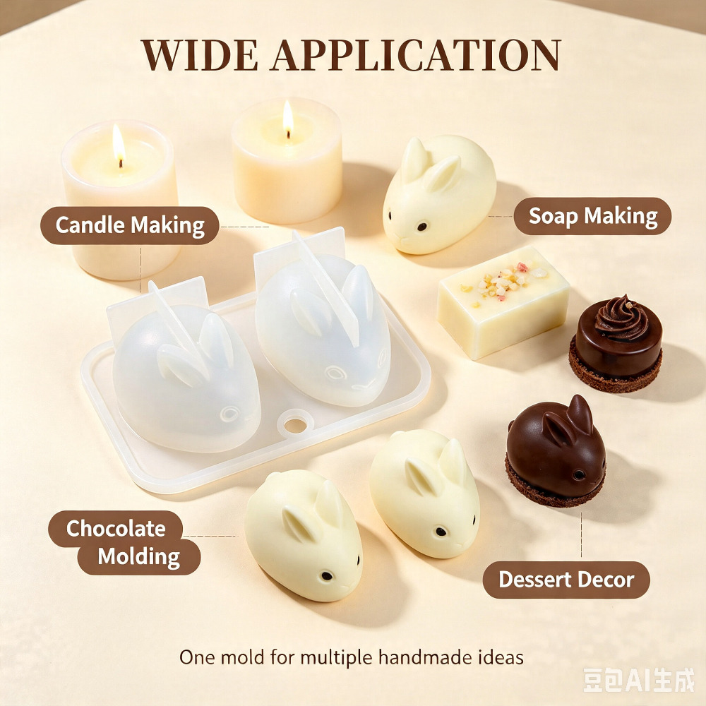 3D Mini Rabbit Silicone Mold F - огляд і ціна Soap Making Diy