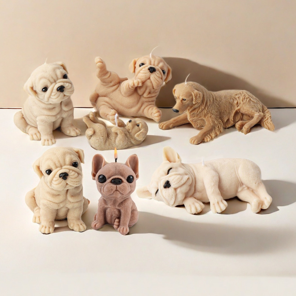 3D Dog Silicone Candle Molds S - огляд і ціна Soap Making Additives
