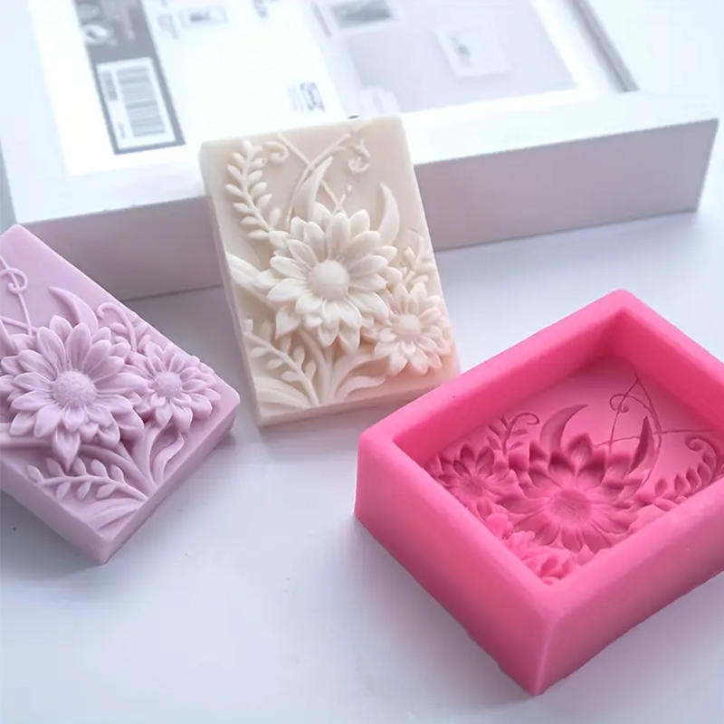 3D Flower Square Soap Silicone - огляд і ціна Soap Making Additives