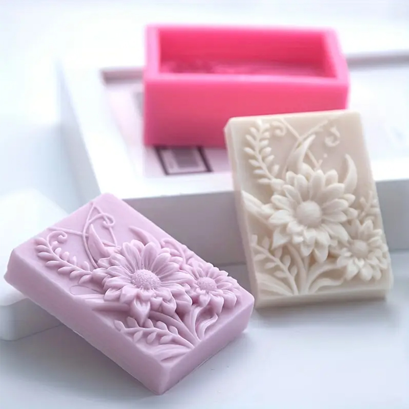 3D Flower Square Soap Silicone - огляд і ціна Soap Making Additives