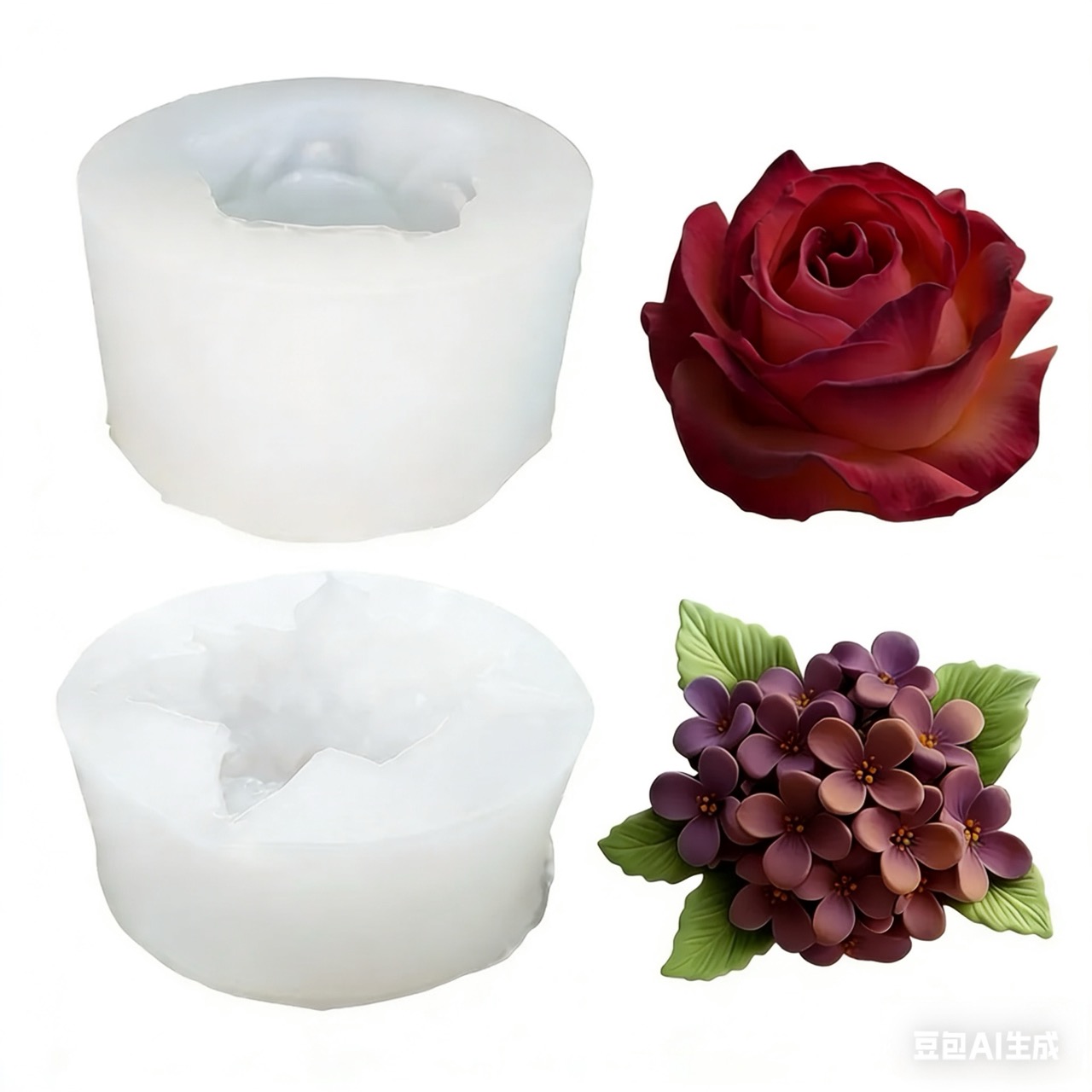 2-Piece 3D Rose and Lilac Sili - огляд і ціна Soap Making Recipes