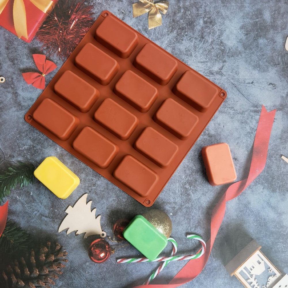 12 Cavity Square Silicone Soap - огляд і ціна Soap Making Vendors