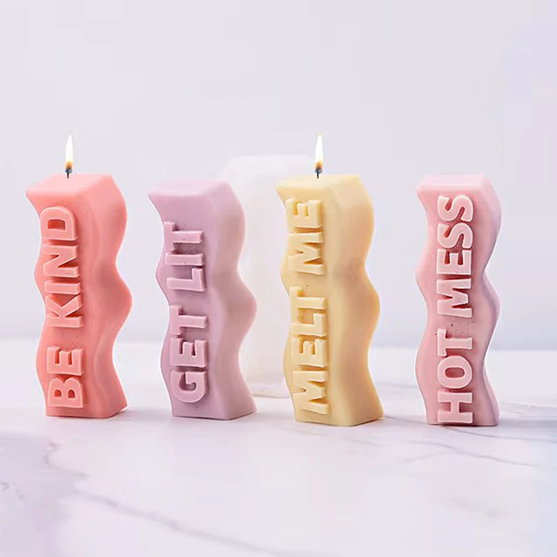 Wave Letter Slogan Candle Sili - огляд і ціна Soap Making Recipes