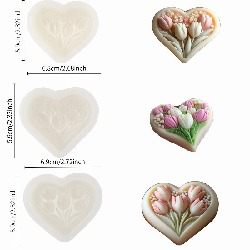 Silicone Mold for Heart-shaped - огляд і ціна Soap Making Additives